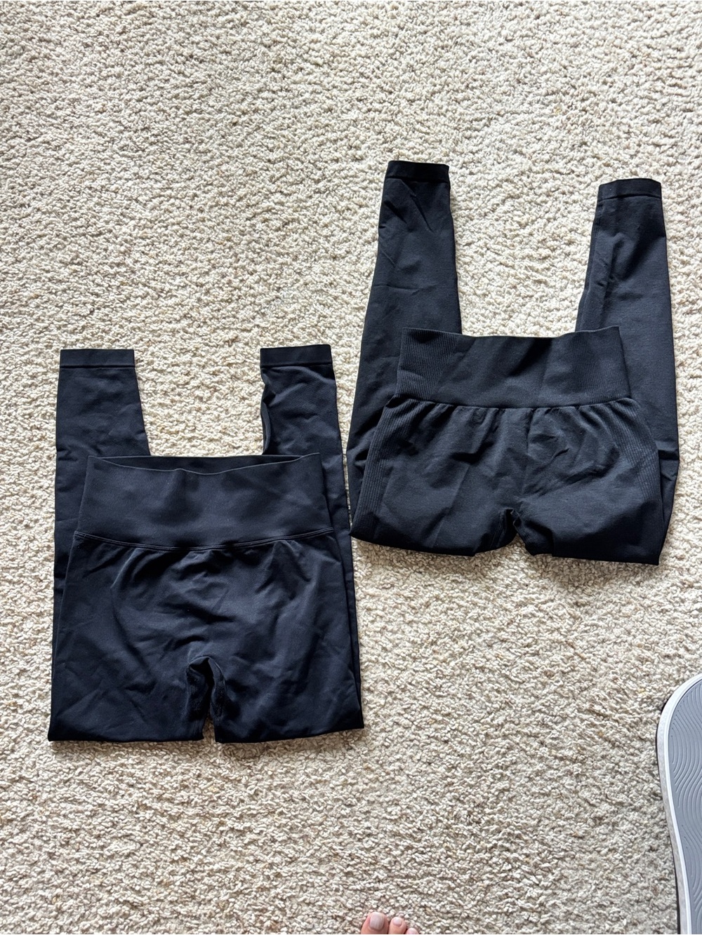 Black High-Waist Active Leggings (Pair)
